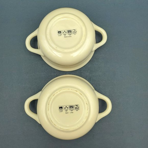 Beige Tan Handled Soup Chowder Chili Bowls - Picture 6 of 6